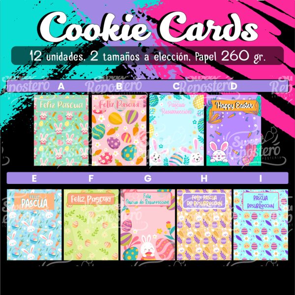Set 12 und Cookie Cards Pascua