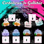 Cortador de Galleta Plaquitas Nombres Pascua
