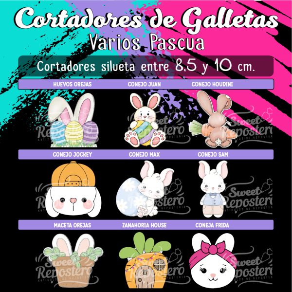 Cortador de Galleta Varios Pascua 3