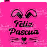 Stencil + Cortador Conejo Feliz Pascua