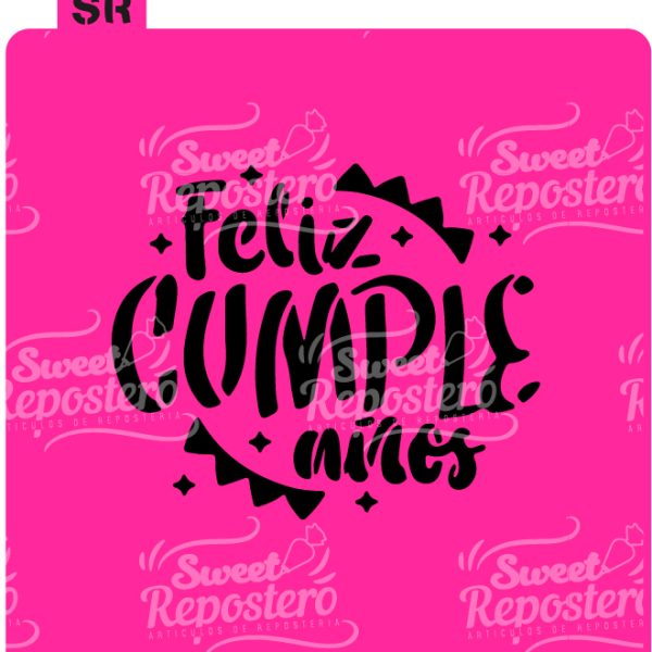 Stencil Feliz Cumpleaños 1