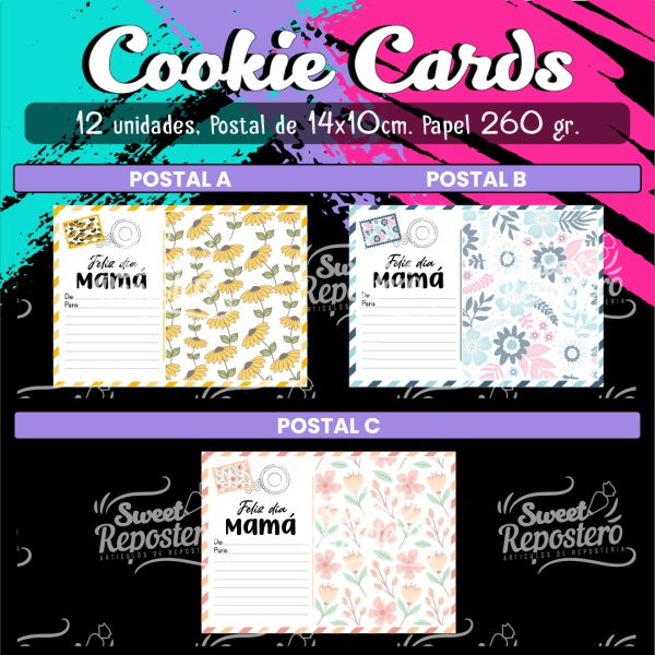 Set 12 und Cookie Cards Postal Día De La Madre
