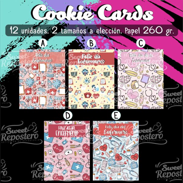 Set 12 und Cookie Cards Día De La Salud
