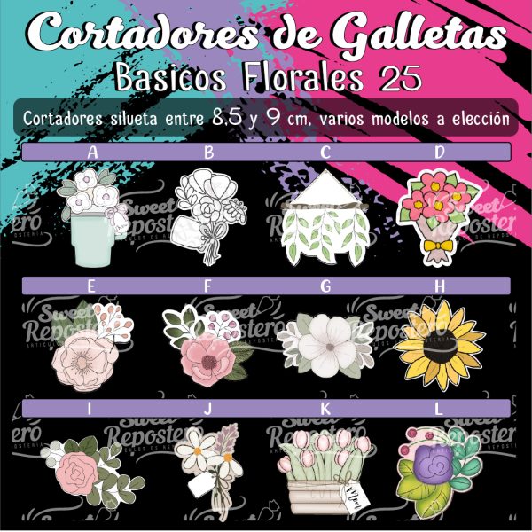 Cortador de Galletas Básicos Florales 2025
