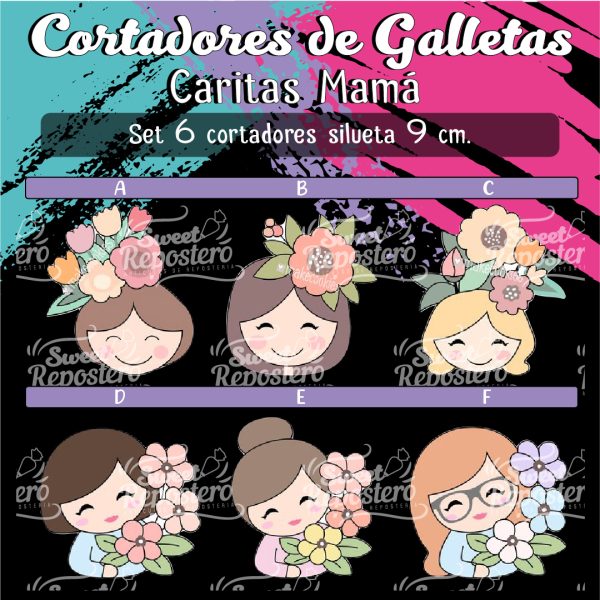 Cortador de Galletas Caritas Mamá