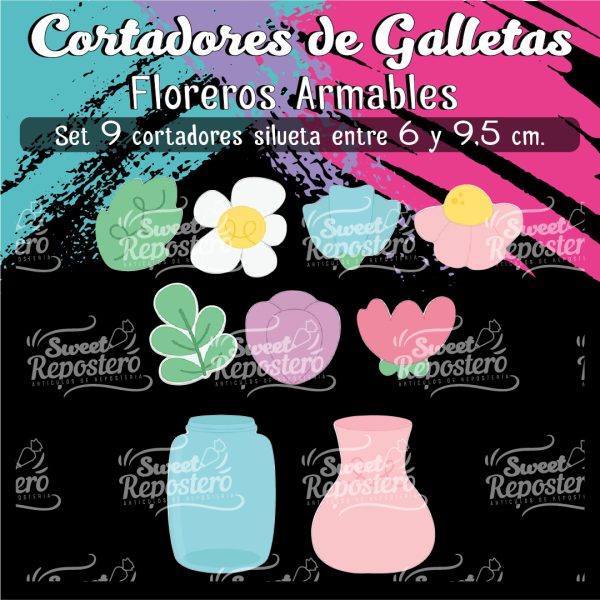 Cortador de Galletas Floreros Armables