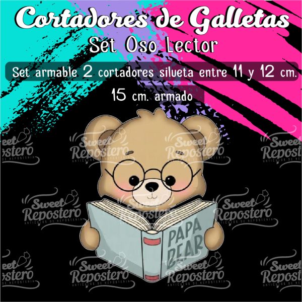 Cortador de Galletas Oso Lector