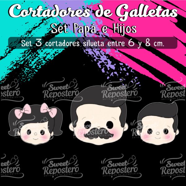 Cortador de Galletas Papá e Hijos