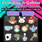 Cortadores De Galleta Alicia y El País De Las Maravillas