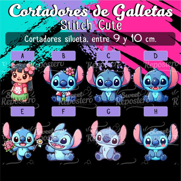 Cortadores De Galleta Stitch Cute