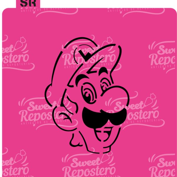 Stencil Pyo Luigi B – Mario Bros Carita