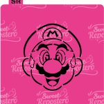 Stencil Pyo Mario A – Mario Bros Carita