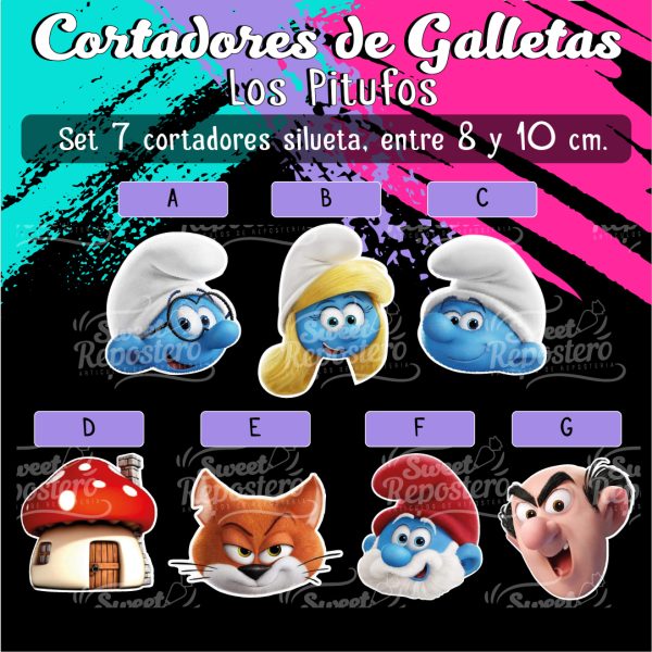 Cortadores De Galleta Los Pitufos