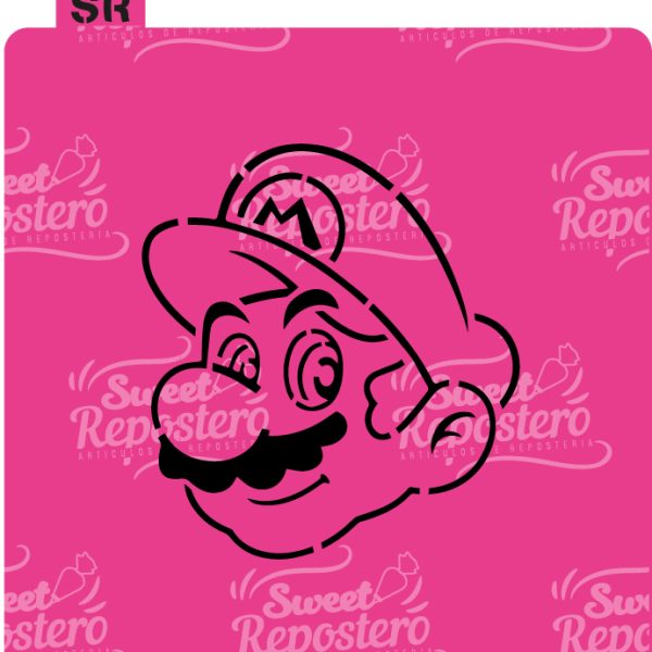 Stencil Pyo Mario B – Mario Bros Carita
