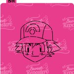 Stencil PYO Pokemon - Ash Carita