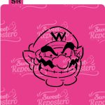 Stencil Pyo Wario – Mario Bros Carita