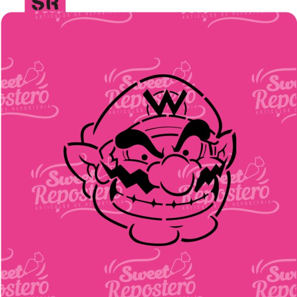 Stencil Pyo Wario – Mario Bros Carita