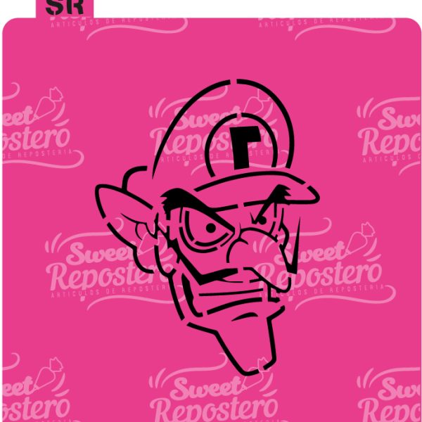 Stencil Pyo Waluigi – Mario Bros Carita