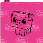 Stencil PYO MineCraft - Cerdo