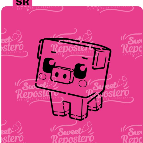 Stencil PYO MineCraft - Cerdo