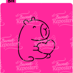 Stencil Pyo Capibara Corazon