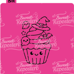 Stencil PYO Cupcakes Travesuras