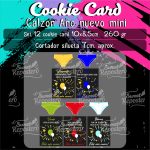 Set 12 und Cookie Cards Calzon Año Nuevo Mini