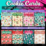 Set 12 und Cookie Cards Navidad..