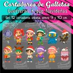 Cortadores De Galleta Guerreras Kpop Navideñas