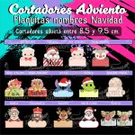 Cortadores De Galleta Plaquitas Nombre Navidad