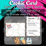 Set 12 und Cookie Cards Carta y Regalo Para Santa