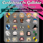 Mini Cortadores Adviento Harry Potter 5 Cm