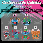 Cortadores De Galleta Stitch Navidad
