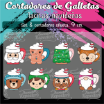 Cortadores De Galleta Tacitas Navideñas