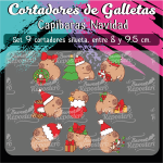 Cortadores De Galleta Capibaras Navidad