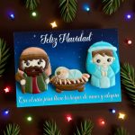 Set 12 und Cookie Cards Navidad Pesebre - Imagen 2