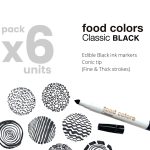 Set Plumones Food Color Classic Negro