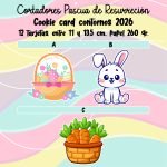 Set 12 und Cookie Cards Contornos Pascua