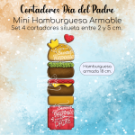 Cortador de Galletas Mini Hamburguesa Armable