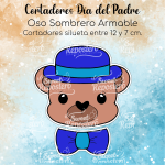 Cortador de Galletas Oso Sombrero Armable