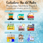 Cortador de Galletas Plaquita Nombre Papá 1