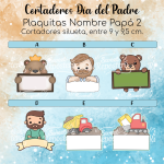 Cortador de Galletas Plaquita Nombre Papá 2