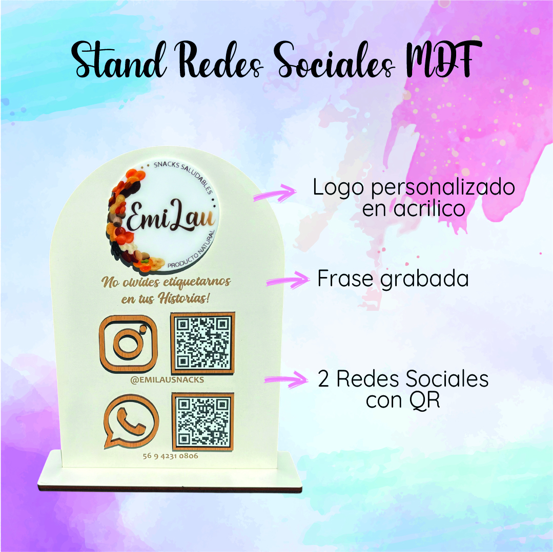 Recurso 1-100 Stand De Redes Sociales MDF - Imagen 1