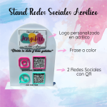 Stand De Redes Sociales Acrilico