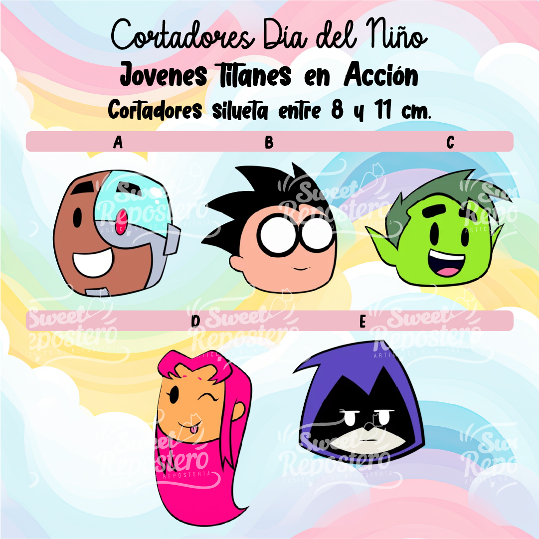 JOVENES TITANES EN ACCION_1-100 Cortadores De Galleta Jovenes Titanes En Acción - Imagen 1