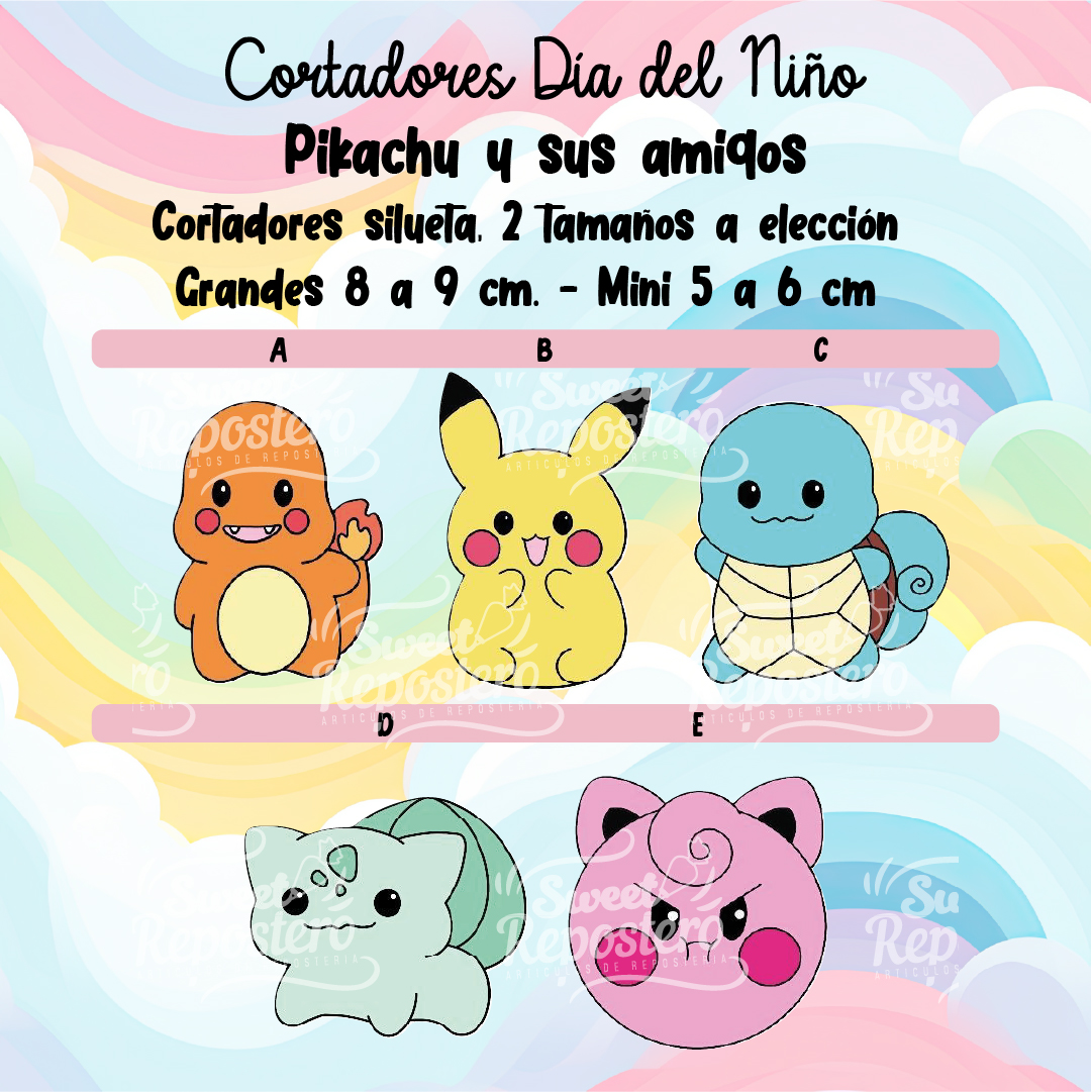 PIKACHU Y SUS AMIGOS_1-100 Cortadores De Galleta Pikachu y sus Amigos - Imagen 1
