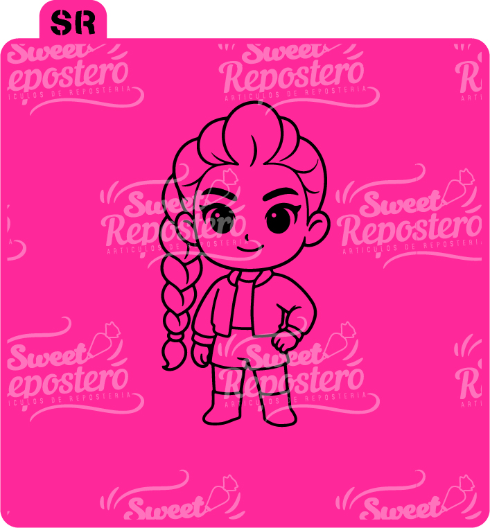 Recurso 63-100 Stencil Pyo Guerreras Kpop - Rumy Cuerpo - Imagen 1