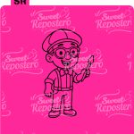 Stencil Pyo Blippi