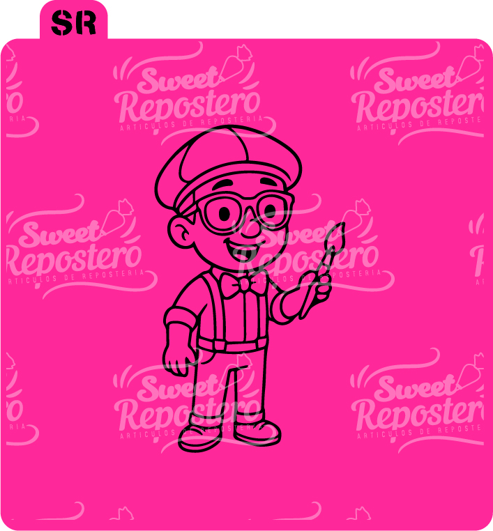 Recurso 68-100 Stencil Pyo Blippi - Imagen 1