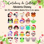 Set 25 Mini Cortadores Adviento Disney 5 Cm